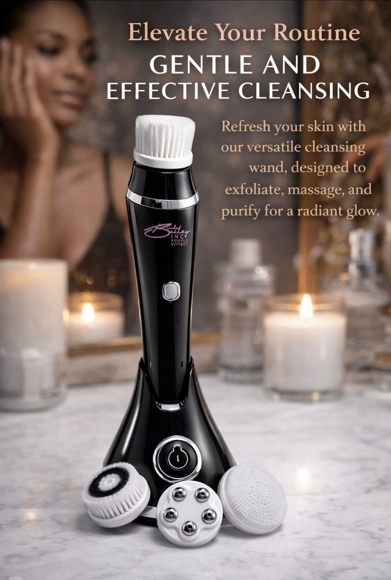 Facial Wand includes 4 attachments 💫